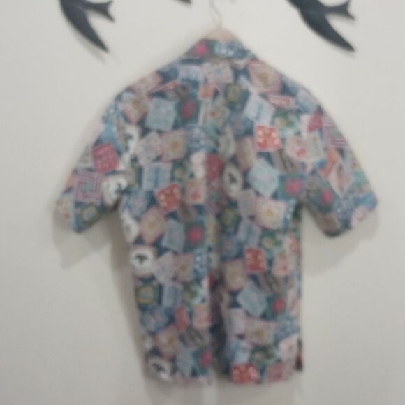 Vintage Reyn Spooner Reverse Print Patriotic 1999 Hawaiian Shirt ~ L - Picture 5 of 8